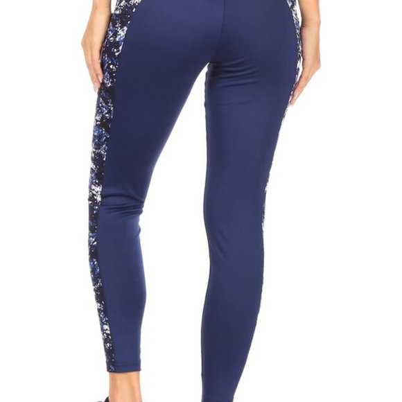 Navy Blue Sport Leggings - Picture 3 of 5